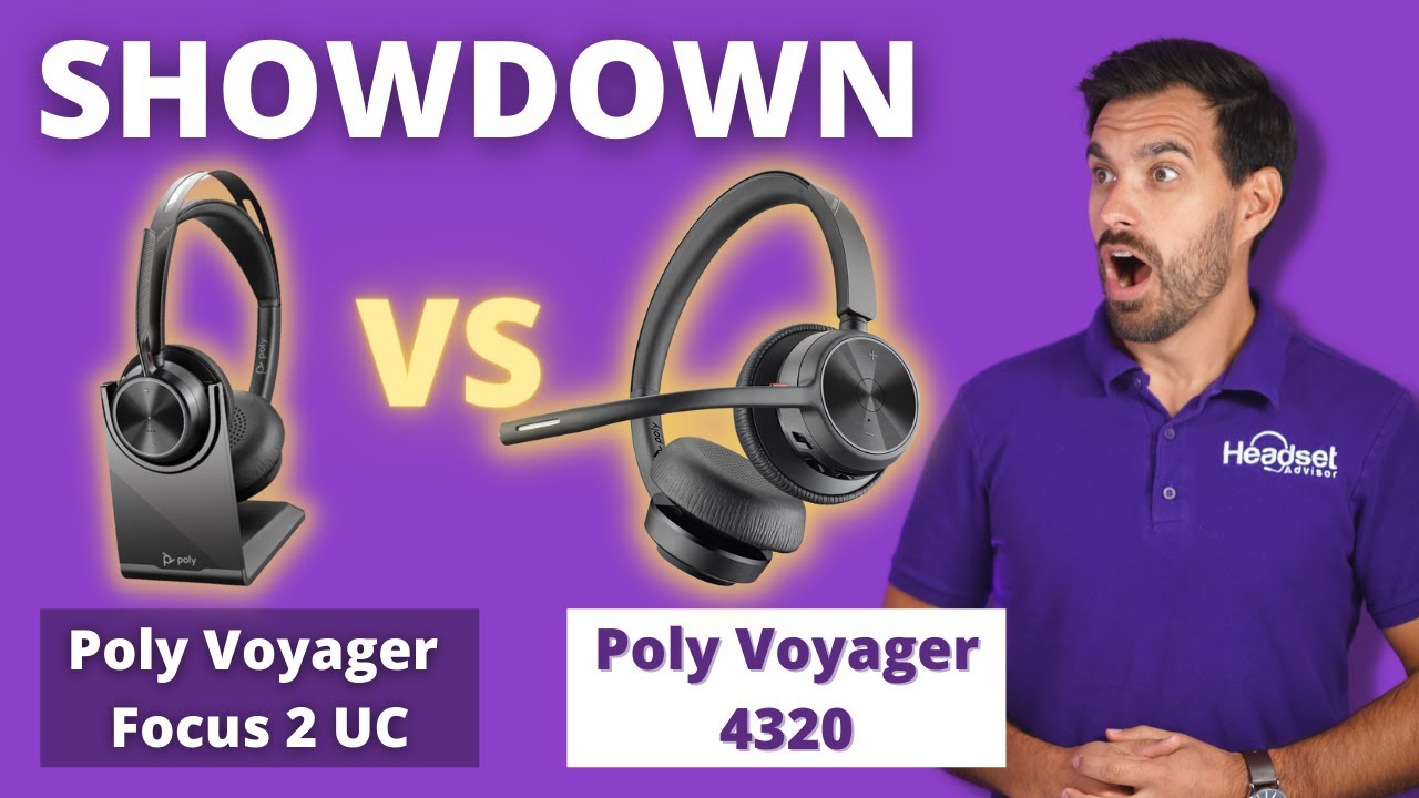 Poly Voyager Focus 2 UC VS. Poly Voyager 4320 - Live Mic Test VIDEO - Headset Advisor