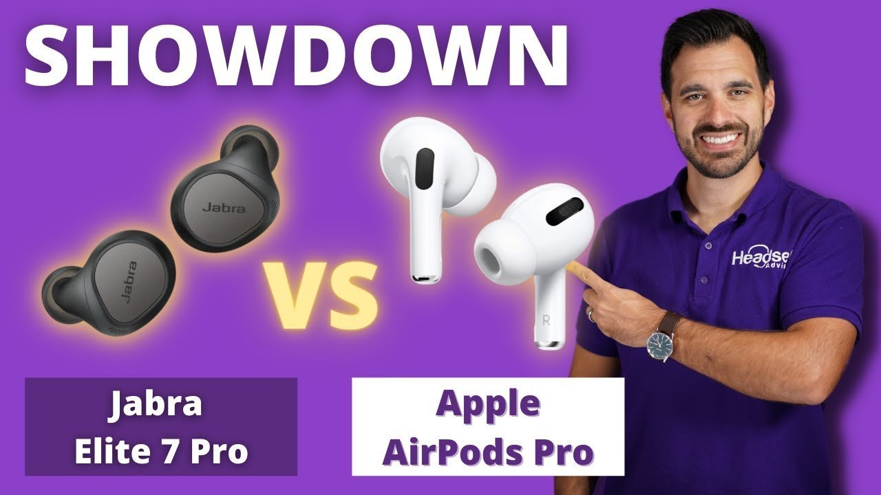 Jabra Elite 7 Pro Vs. Apple AirPods Pro Earbuds + Mic Test VIDEO - Headset Advisor