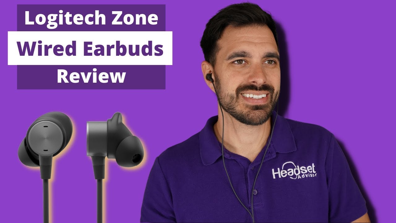 Logitech Zone Wired Earbuds Review + Mic Test VIDEO - Headset Advisor