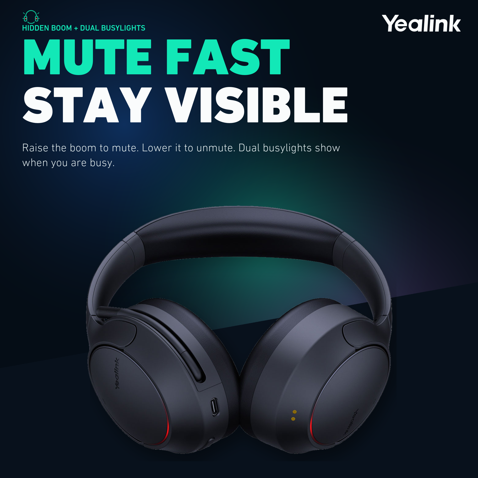 Yealink BH78 Wireless Bluetooth Headset with ANC & Charge stand - item 1208731