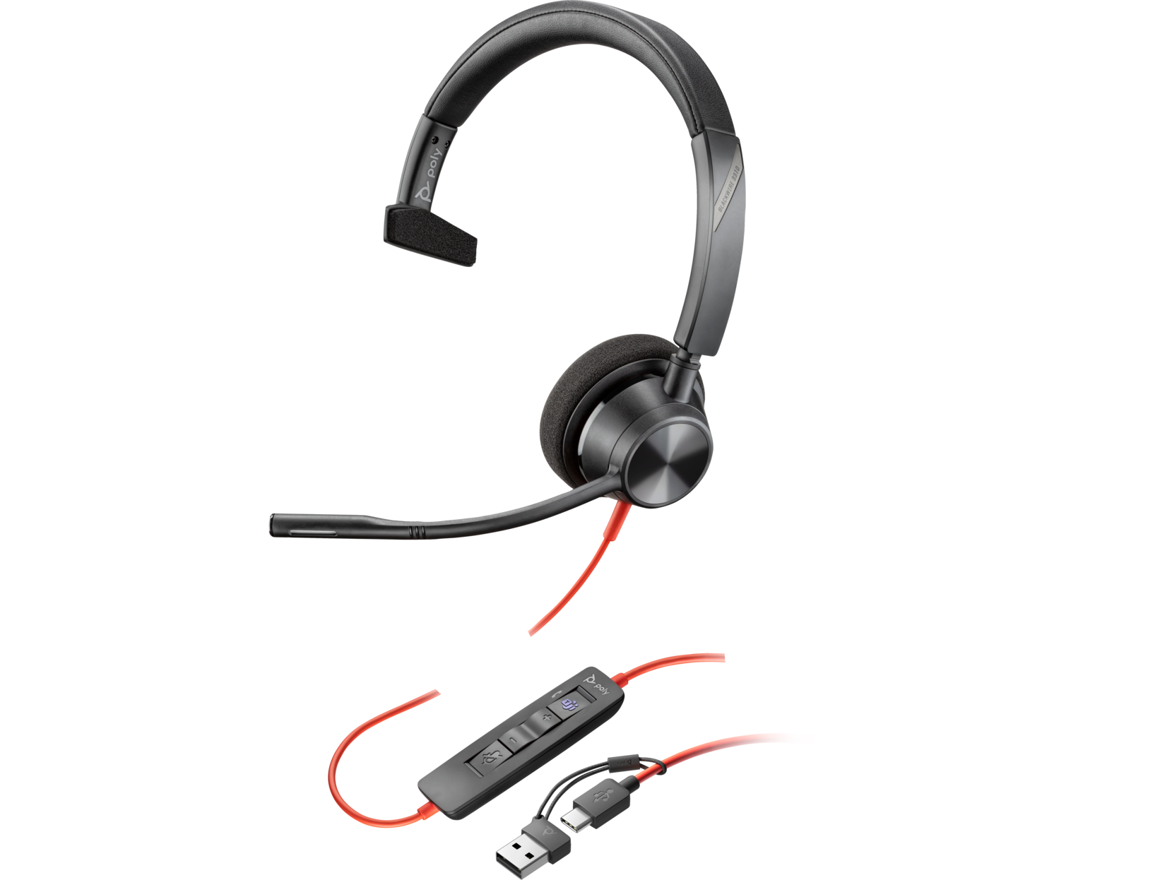 Poly Blackwire 3310 Wired USB Headset