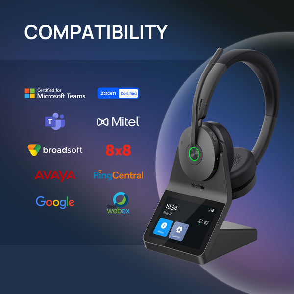 Yealink HA68 Pro Wireless DECT Headset with Touchscreen Base (Coming End of August)