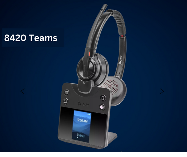 Poly Savi 8420: Long Range Wireless DECT Headset with Noise Cancelling