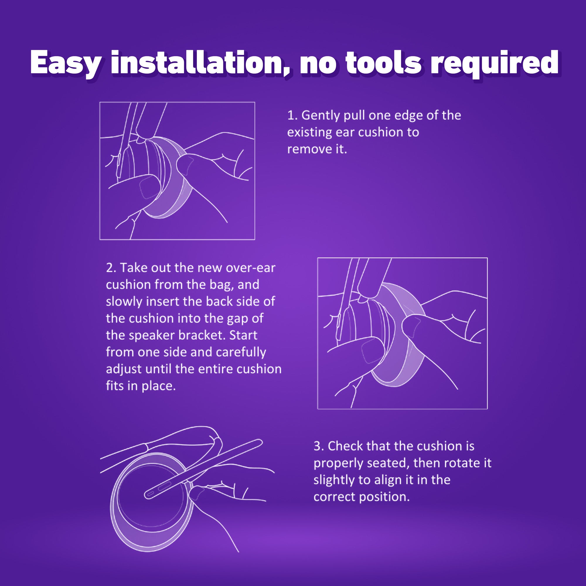 Installing epos impact 1000 over-ear cushions