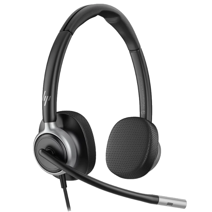 HP Poly Mission 625 Wired USB Stereo Headset for PC, Office & Call Centers