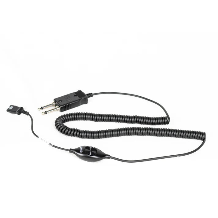 SHG S D144-AMP 4-wire PJ7 adapter with volume control and belt clip for 4-wire dispatch and PBX consoles.