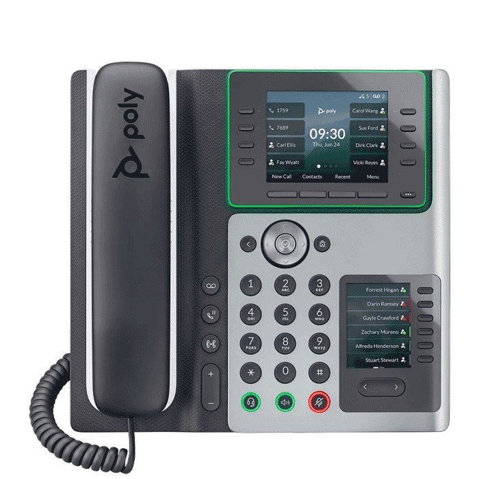 Poly Edge E450 VoIP phone, front view