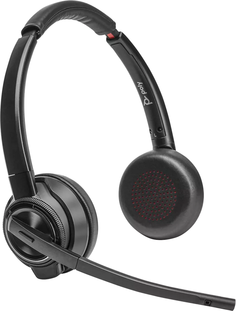 Poly Savi 8420: Long Range Wireless DECT Headset with Noise Cancelling