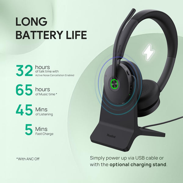 Yealink BH74 Wireless Headset: Crystal-Clear Calls & All-Day Comfort