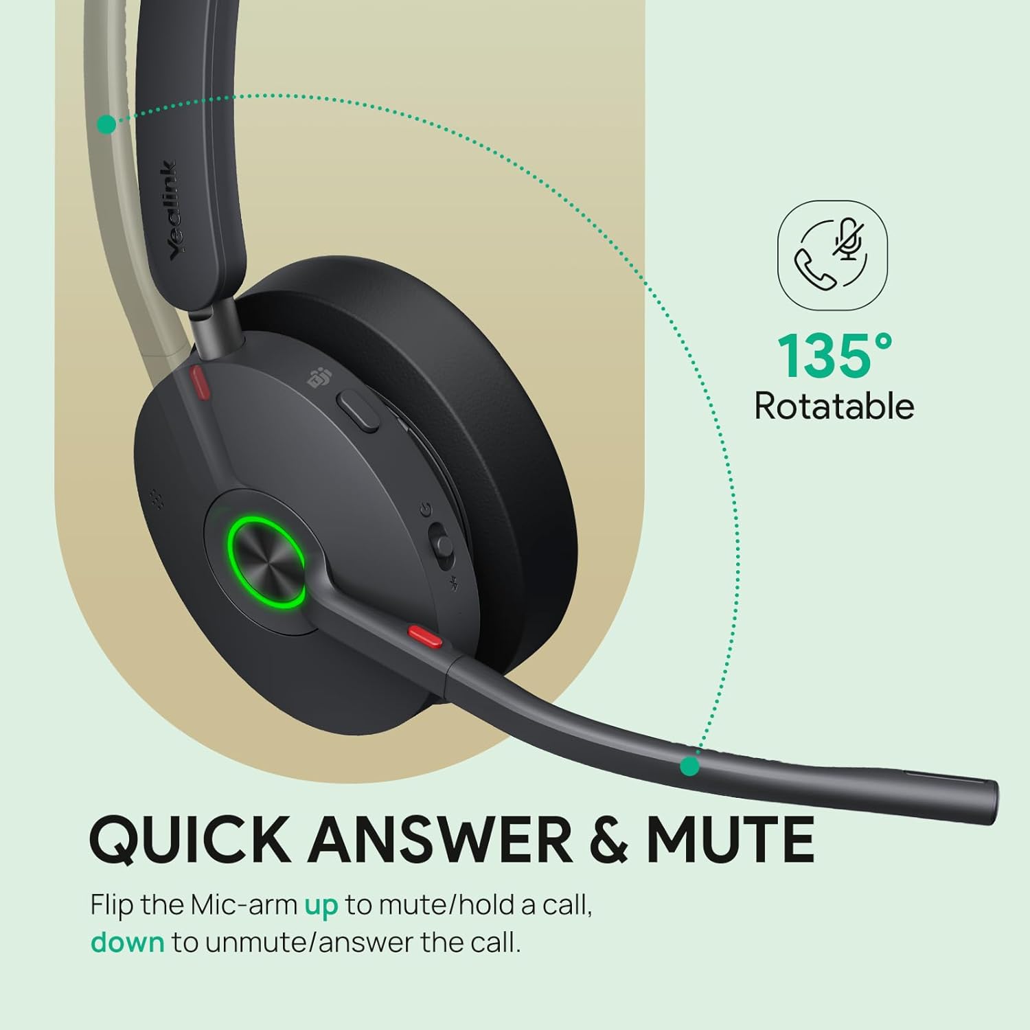 Yealink BH74 Wireless Headset: Crystal-Clear Calls & All-Day Comfort