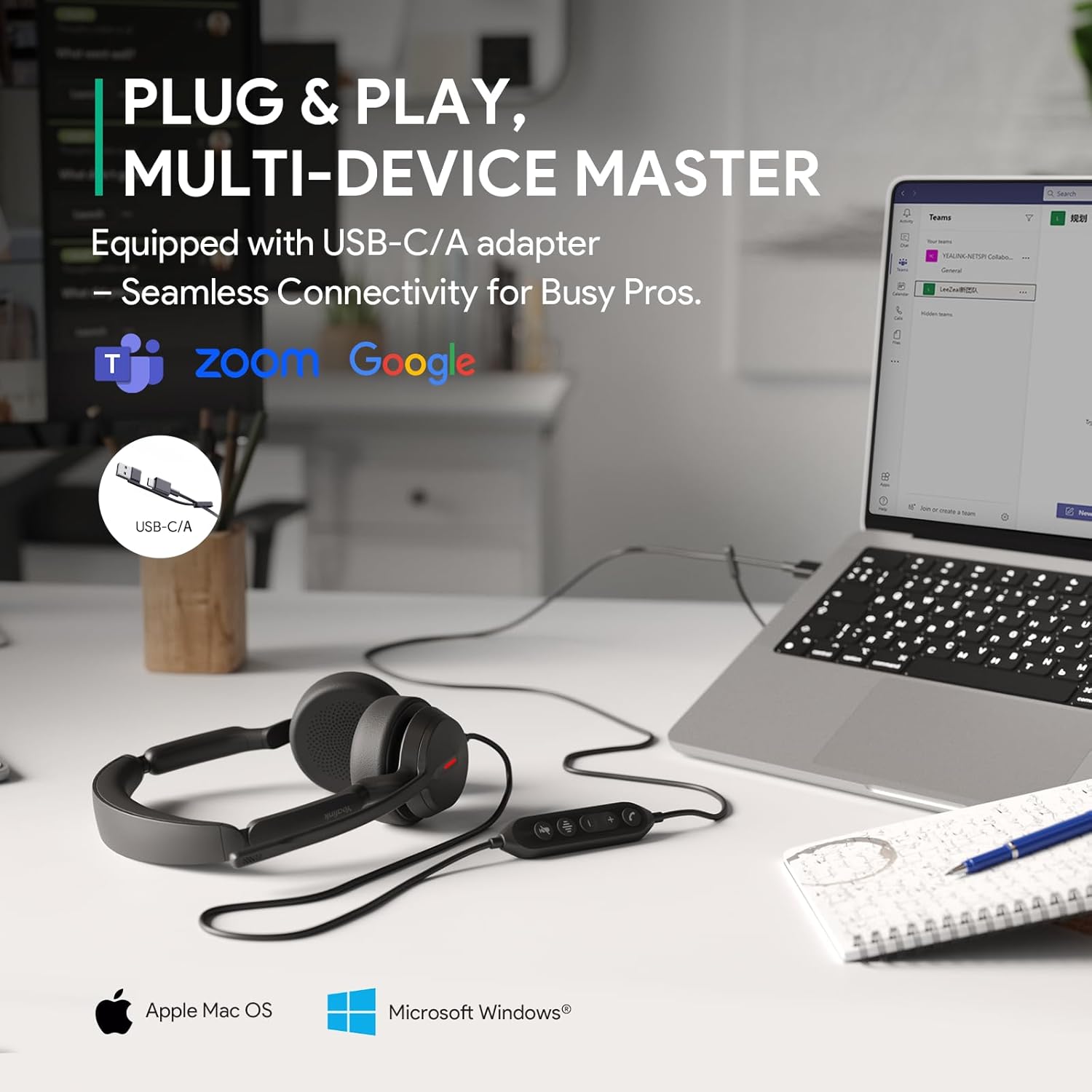 Yealink UH44 Wired USB Headset