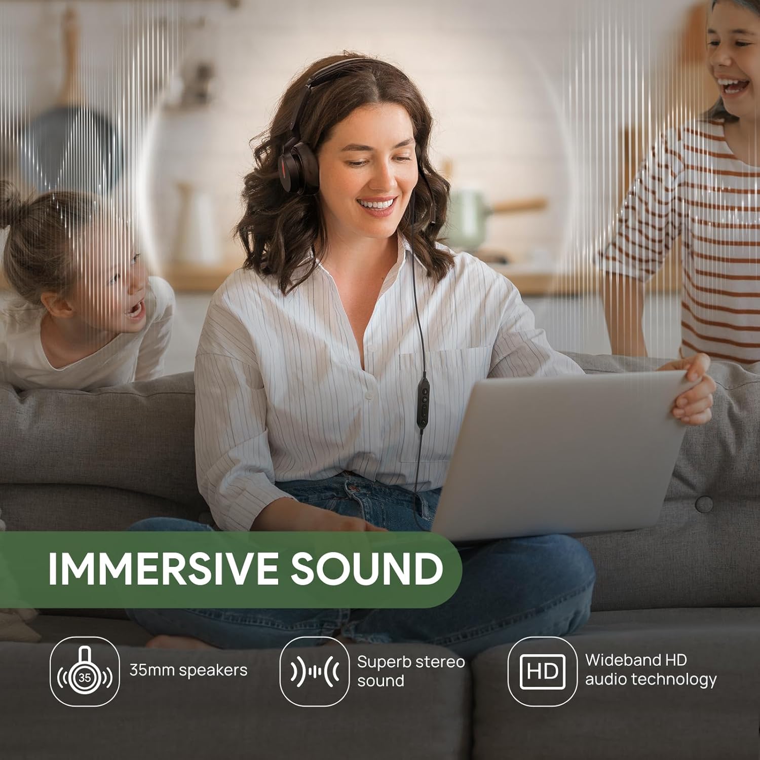 Yealink UH46 Dual Speaker Noise Canceling USB Headset