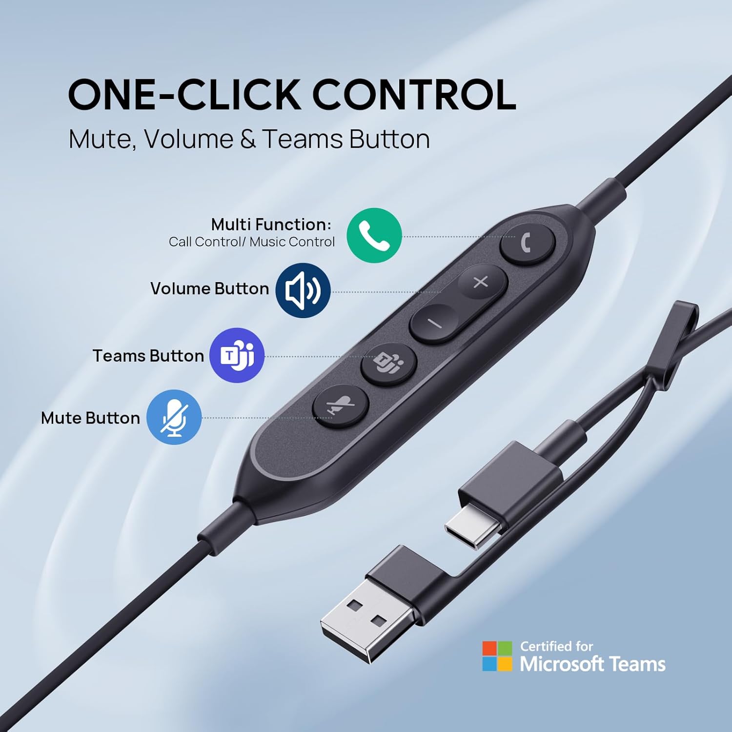 Yealink UH46 Dual Speaker Noise Canceling USB Headset