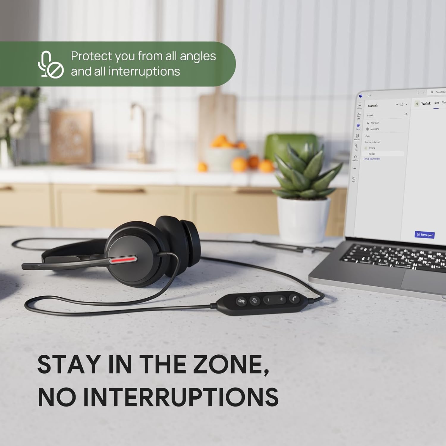 Yealink UH46 Dual Speaker Noise Canceling USB Headset