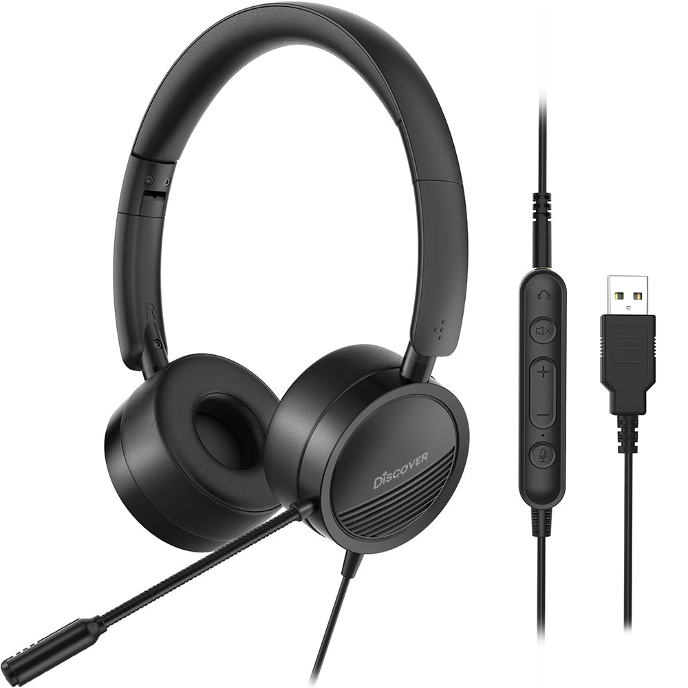 Discover D312U Dual Speaker USB + 3.5mm Wired Headset - Headset Advisor