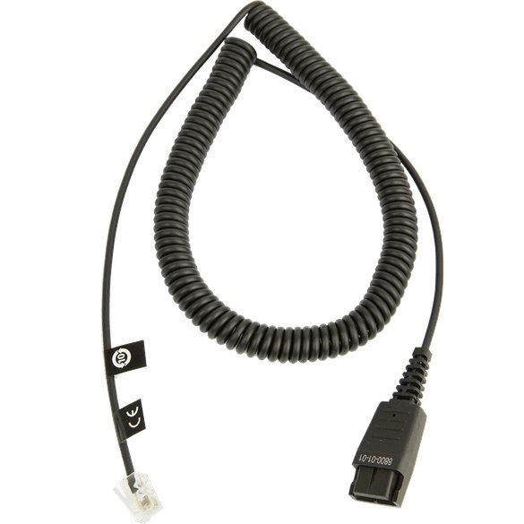 Jabra Quick Disconnect to Modular Coiled Bottom Cord - 8800-01-01 - Headset Advisor