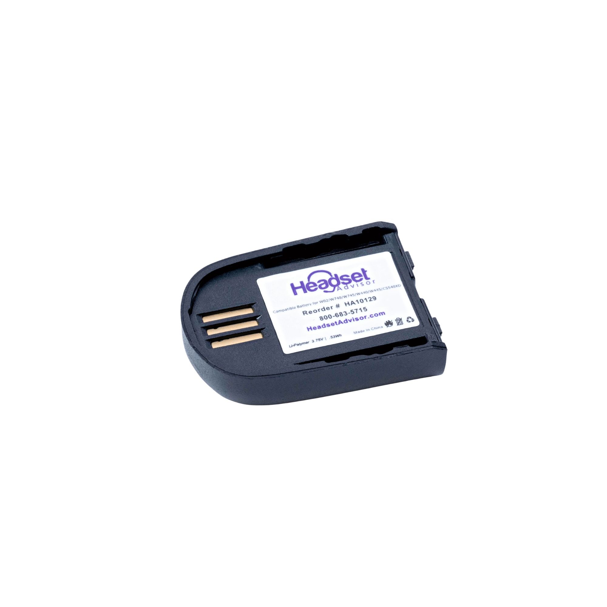 Replacement Battery For Plantronics Savi W440, W445, CS540XD, CS545XD, W740 and W745 Headsets (HA10129) - Headset Advisor