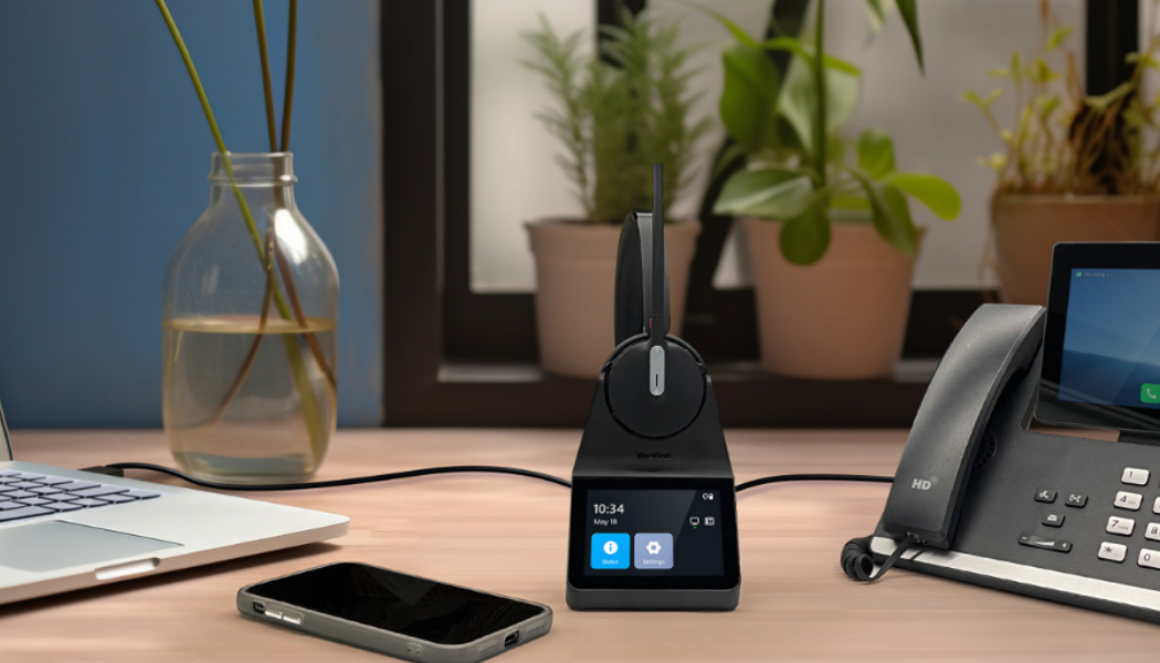 Yealink HA64 Pro: Top DECT + Bluetooth Headset with 3.5" Touchscreen for Teams & Zoom