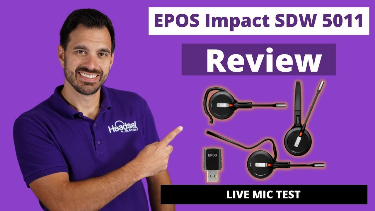 EPOS Impact SDW 5011 DECT Wireless Headset Review + Mic Test VIDEO - Headset Advisor