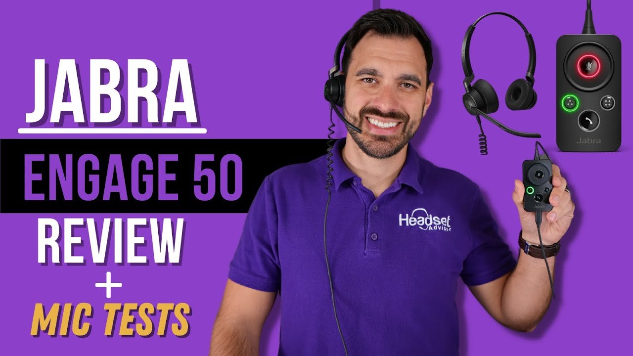 Jabra Engage 50 Wired Headset Review Mic Test Video