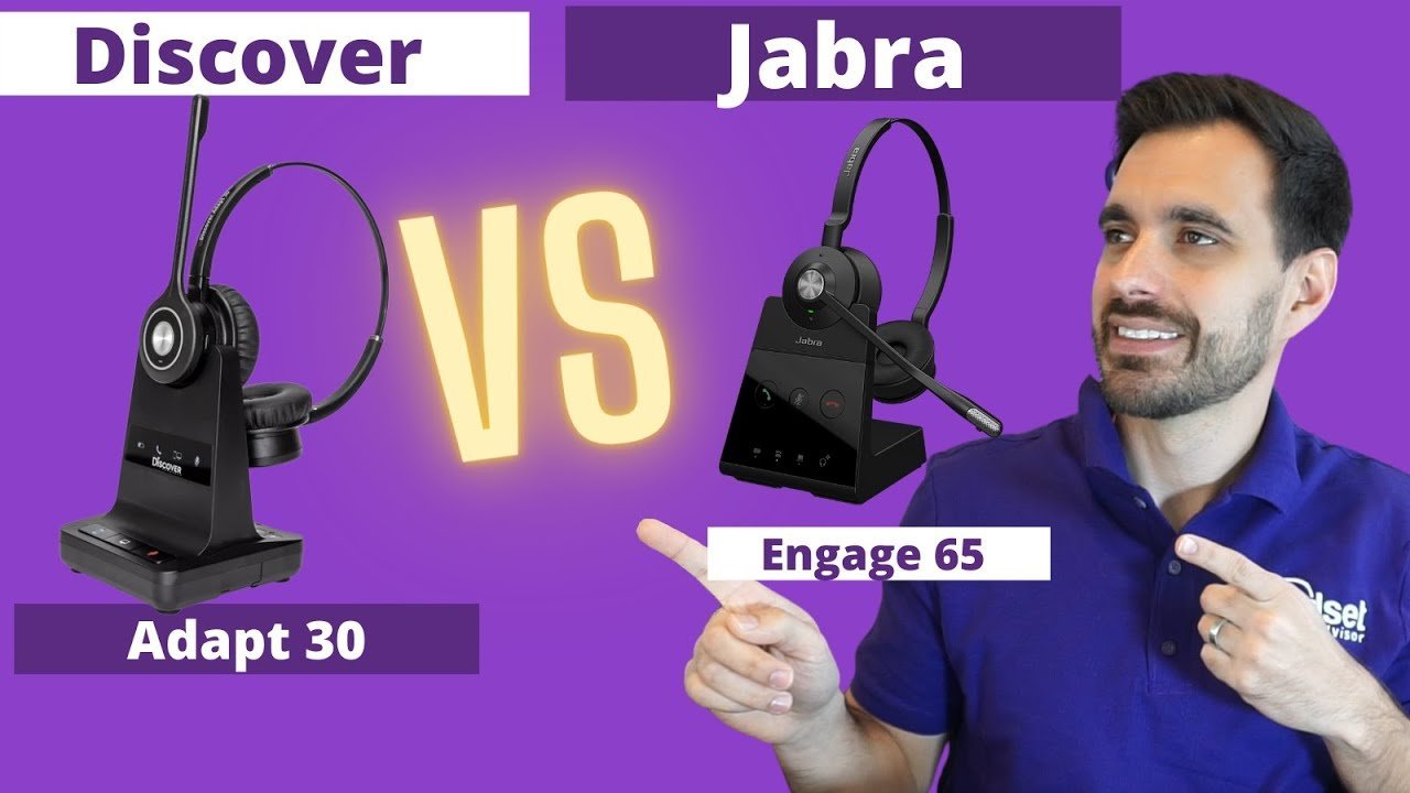 Jabra Engage 65 Vs. Discover Adapt 30 Wireless Headset Showdown + VIDEO With Live Mic & Speaker Test - Headset Advisor