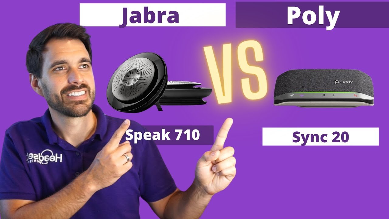 Jabra Speak 710 Vs. Poly Sync 20 Wireless Speakerphone SHOWDOWN + Live Mic & Speaker Test VIDEO - Headset Advisor