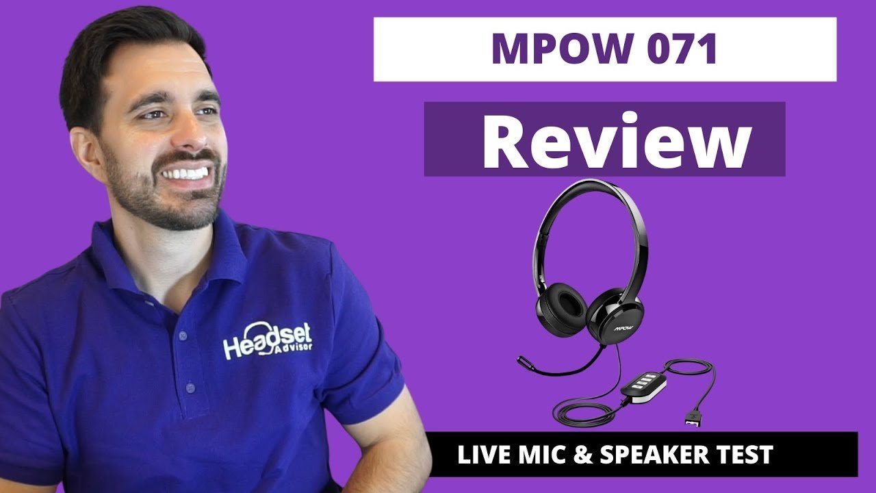 MPOW 071 USB Computer Wired Headset Review With Live Microphone & Speaker Test VIDEO - Headset Advisor