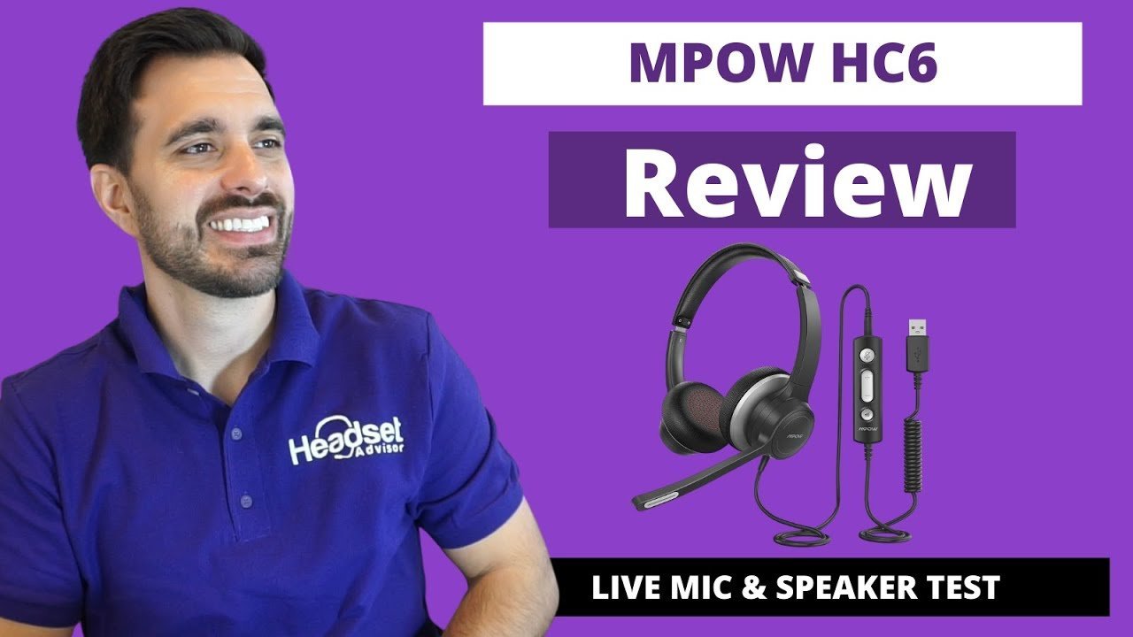 MPOW HC6 Dual Speaker Wired USB Headset Review With Live Mic & Speaker Test VIDEO - Headset Advisor