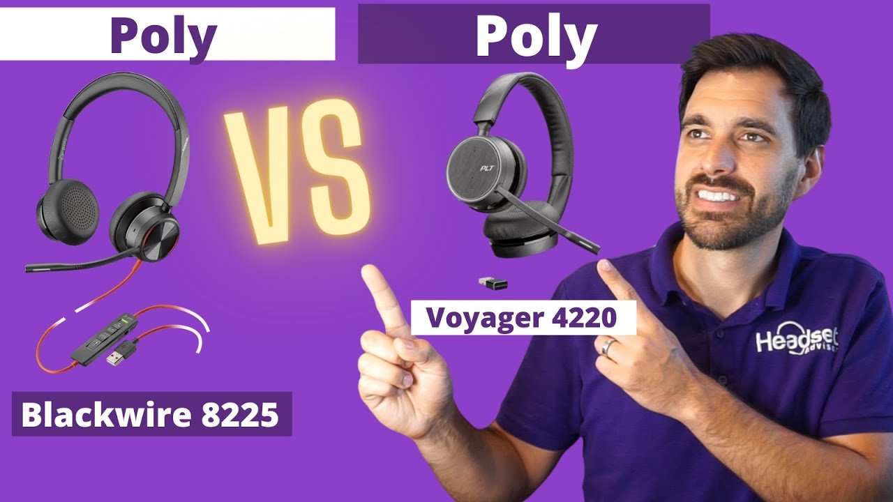 Poly Voyager 4220 Vs. Poly Blackwire 8225- Find Out If Wired Or Wireless Is Better - Headset Advisor
