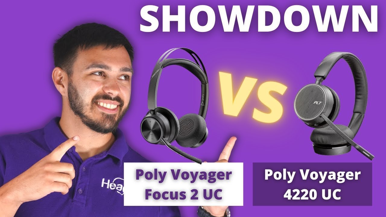 Poly Voyager Focus UC 2 VS Poly Voyager 4220 UC + Mic Test VIDEO - Headset Advisor