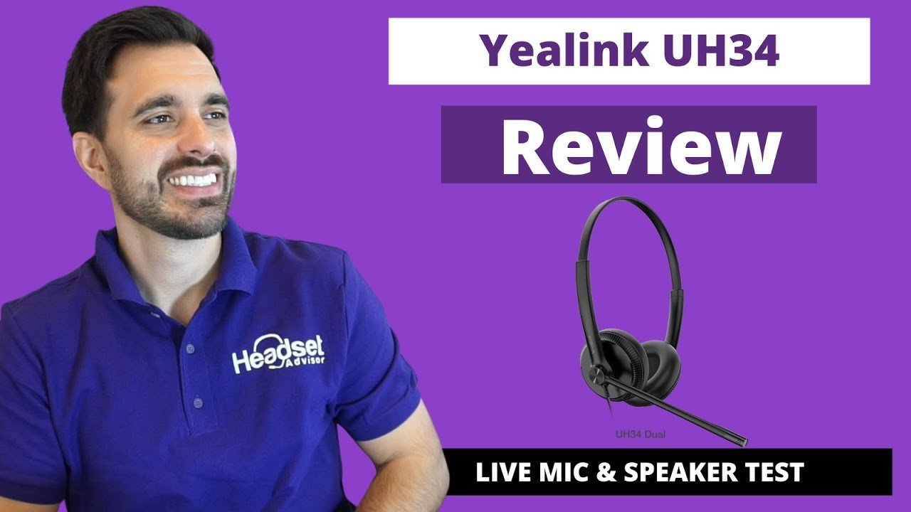 Yealink UH34 Dual Speaker USB Wired Headset Review With Live Microphone & Speaker Test VIDEO - Headset Advisor