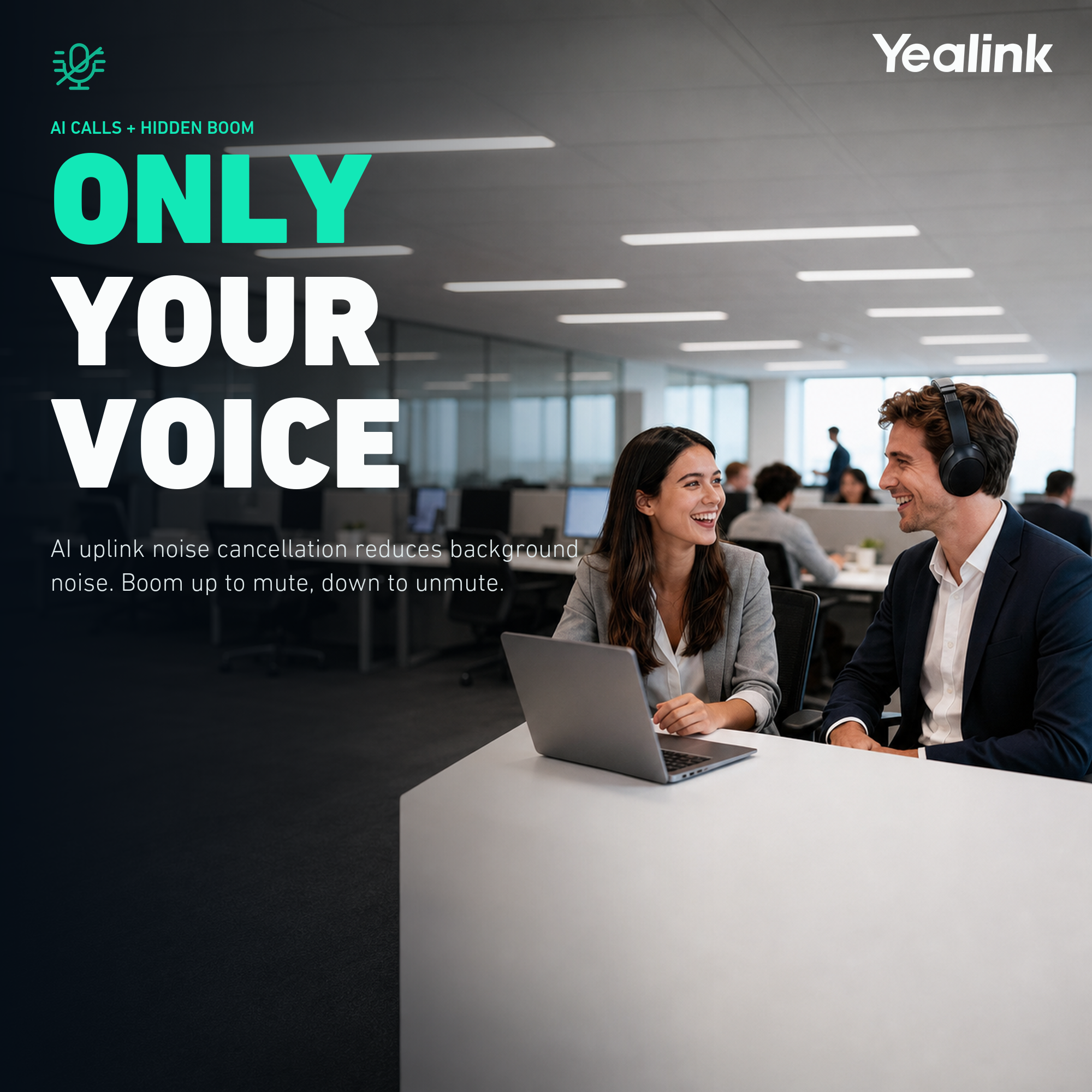 Yealink BH78 Wireless Bluetooth Headset with ANC & Charge stand - item 1208731