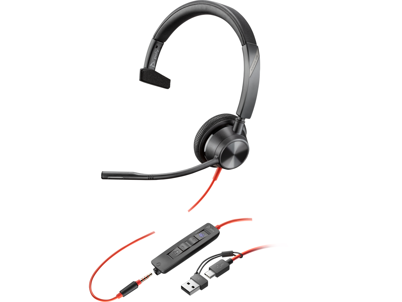 Poly Blackwire 3315 USB Headset: Versatile, Pro Sound for Calls