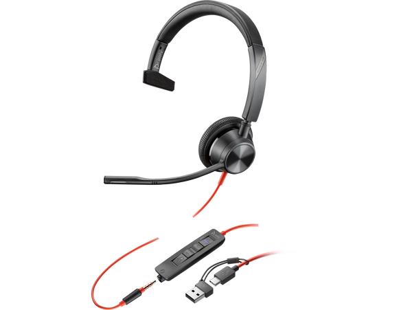 Poly Blackwire 3315 USB Headset: Versatile, Pro Sound for Calls