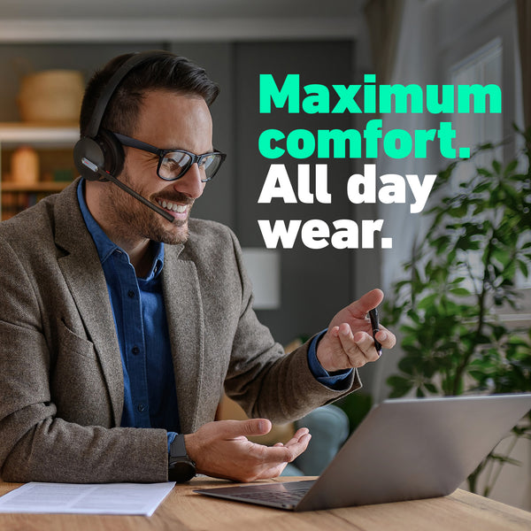 Yealink HA64 Pro Wireless DECT & Bluetooth Headset with Touch Screen for Office, Home, Desk Phone, Computer, Smartphone