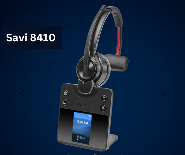 Poly Savi 8410 Office DECT Headset: Phone-Mobile-PC Connectivity