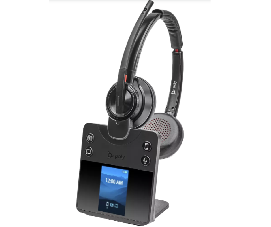 Poly Savi 8420: Long Range Wireless DECT Headset with Noise Cancelling