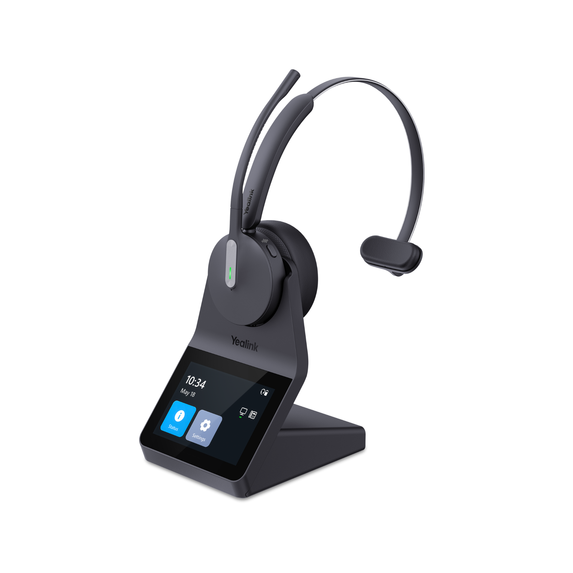 Yealink HA64 Pro Wireless DECT & Bluetooth Headset with Touch Screen for Office, Home, Desk Phone, Computer, Smartphone