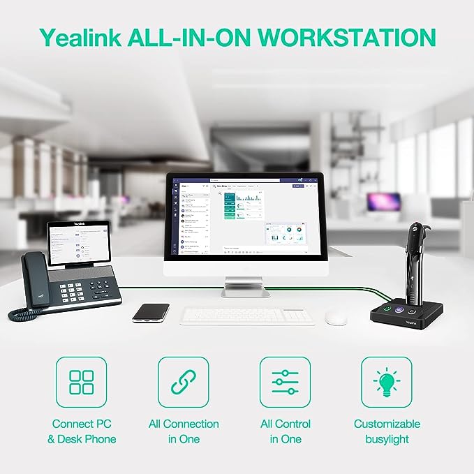 Yealink WH63 DECT Convertible Wireless Headset (WH63-UC) – Atlas