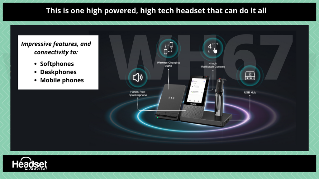 Yealink WH67 DECT Wireless Convertible Headset