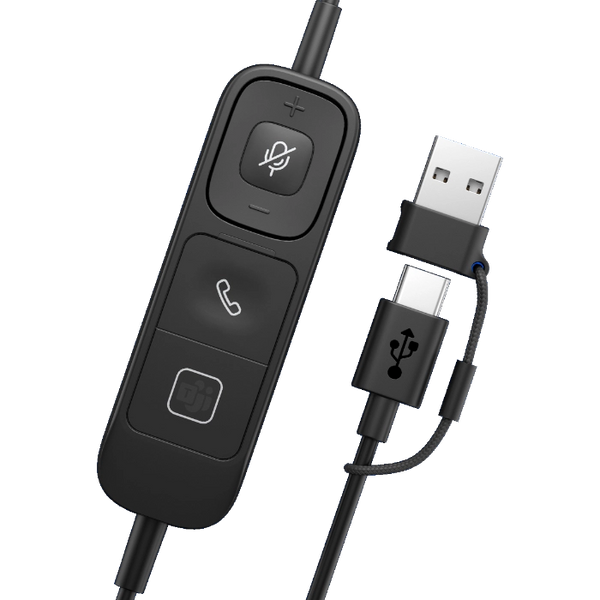 HP Poly Mission 615 Wired Mono USB Headset for PC, Office & Call Centers