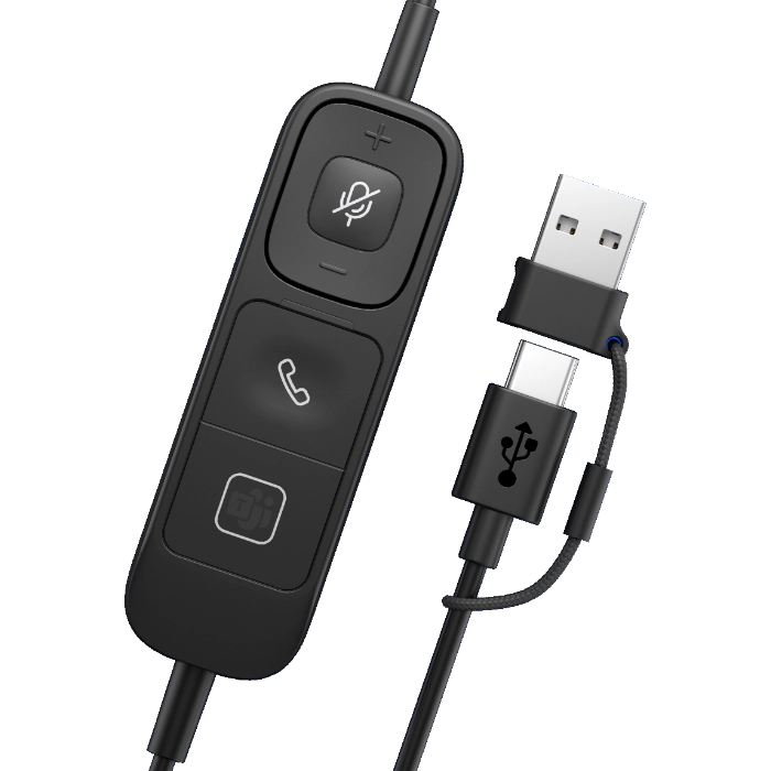 HP Poly Mission 615 Wired Mono USB Headset for PC, Office & Call Centers