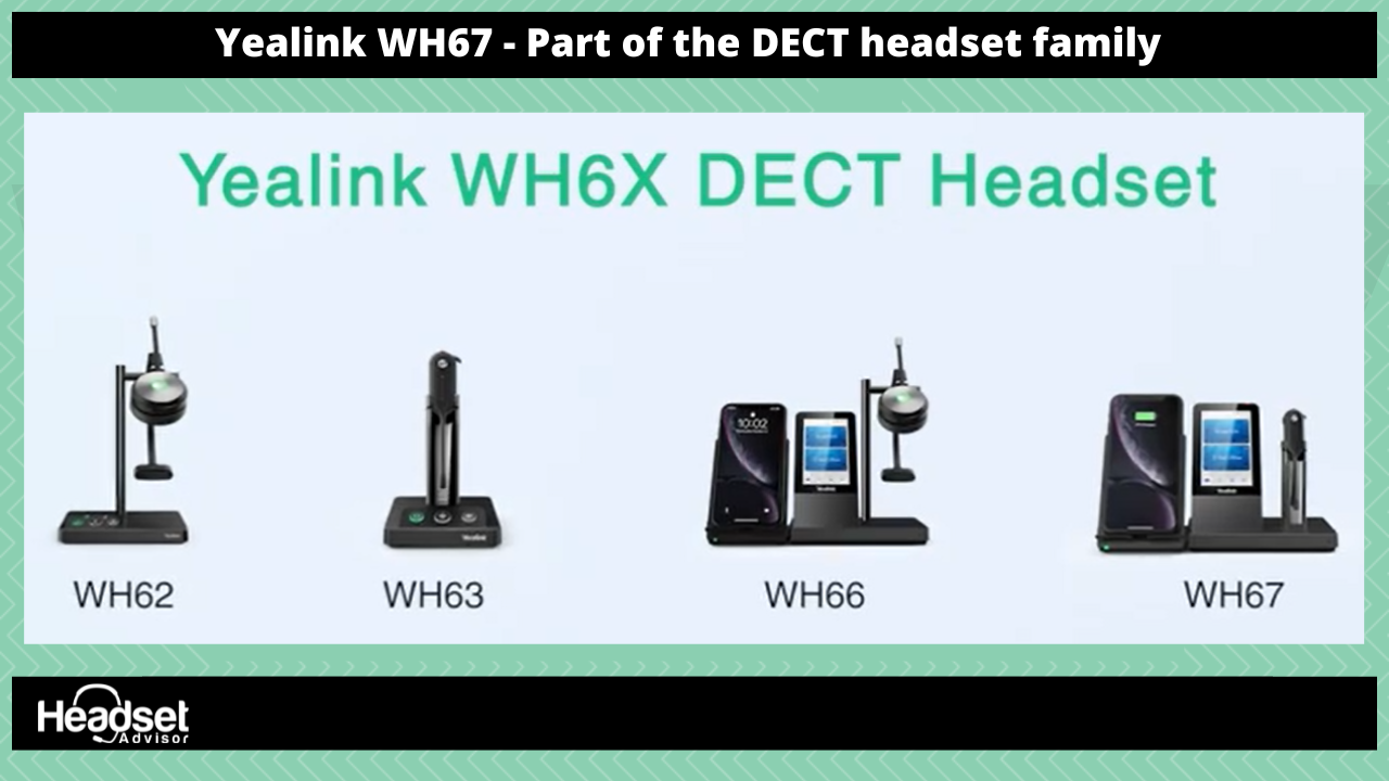 Yealink WH67 DECT Wireless Convertible Headset