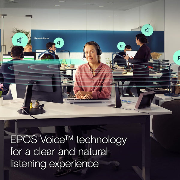 EPOS Impact 1000 Dual Speaker Noise Canceling Headset With HD Mic