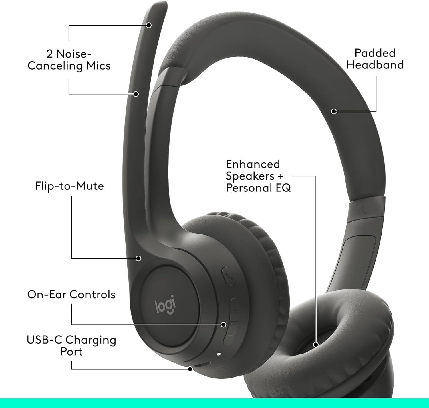 Logitech Zone 305 Wireless Bluetooth Headset: Work From Anywhere