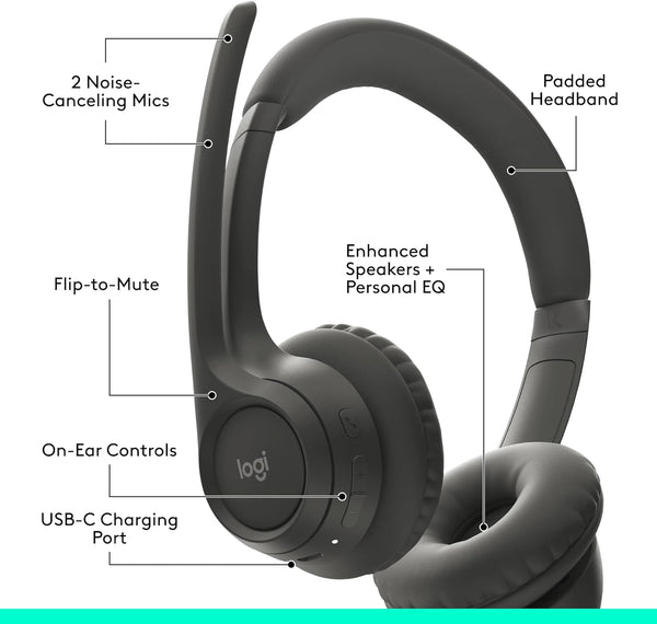 Logitech Zone 305 Wireless Bluetooth Headset: Work From Anywhere