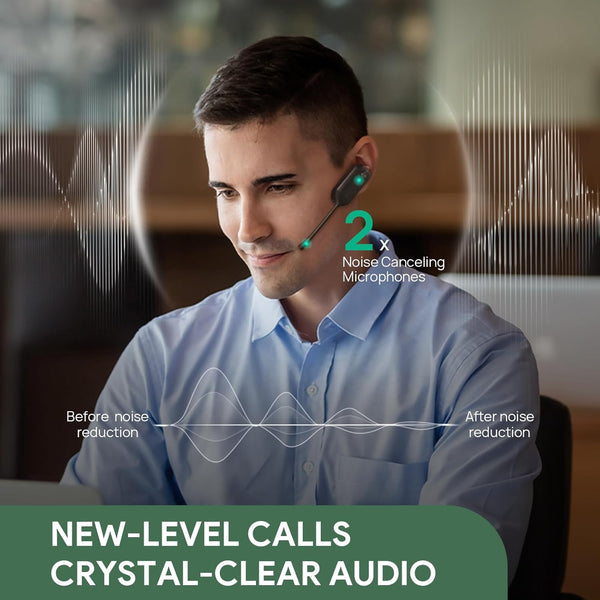 Yealink WH63 E2 Wireless DECT Headset, Teams Certified, 607ft Range