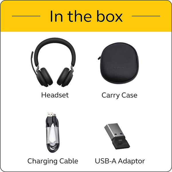 Jabra Evolve2 65 Dual Speaker Wireless Headset For Clear Calls