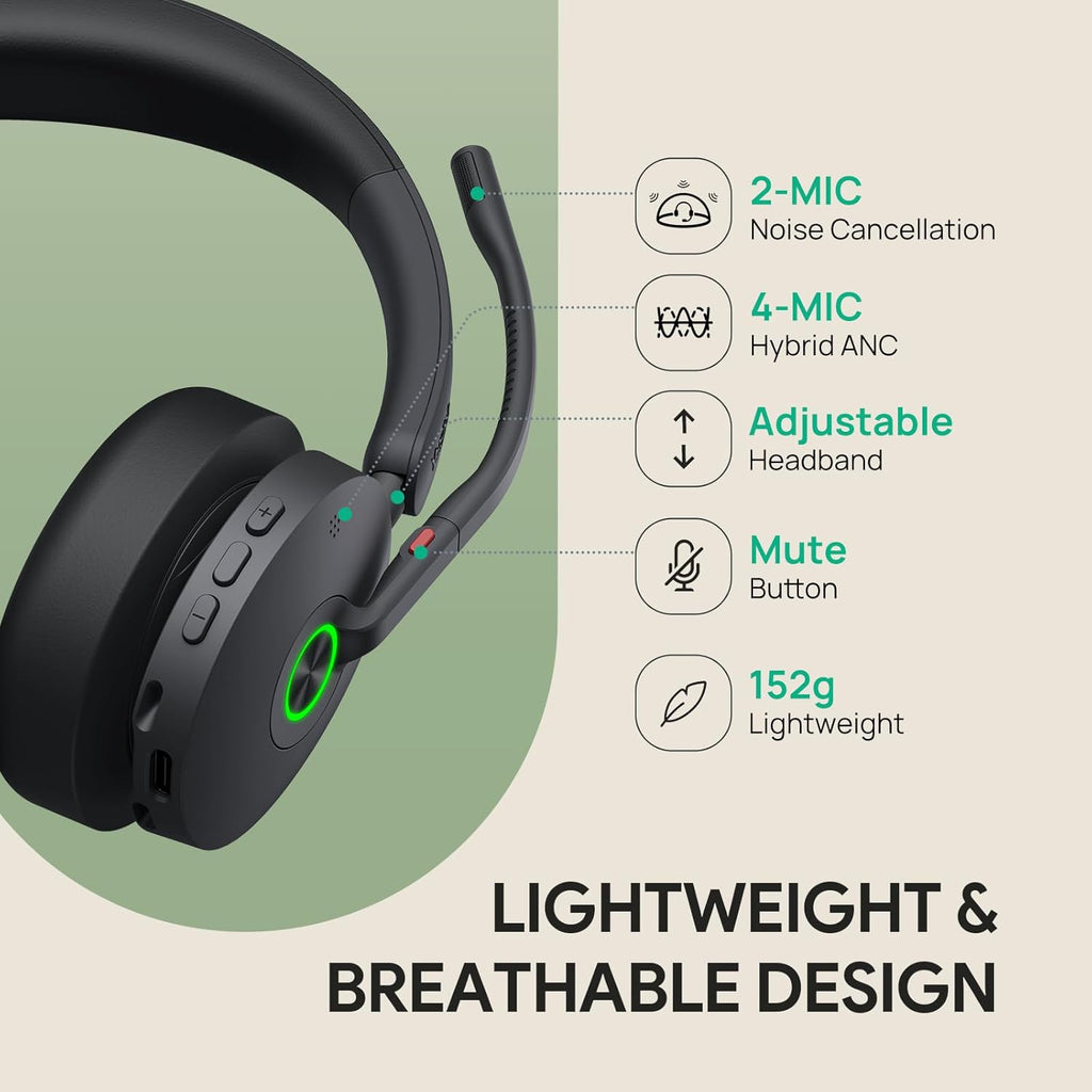 Logitech Headset Yealink BH74 ANC Wireless Headset Microsoft