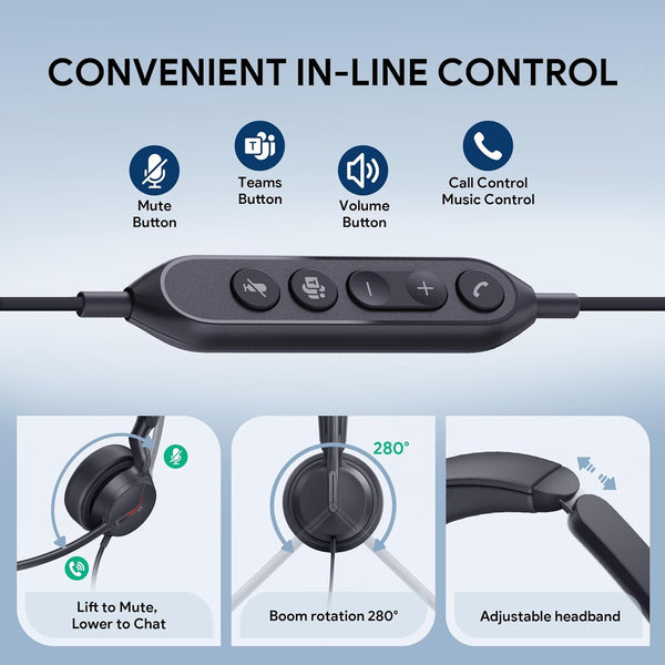 Yealink UH44 Wired USB Headset